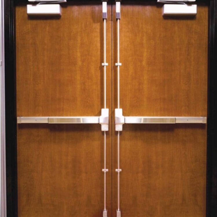 Vertical rod exit device